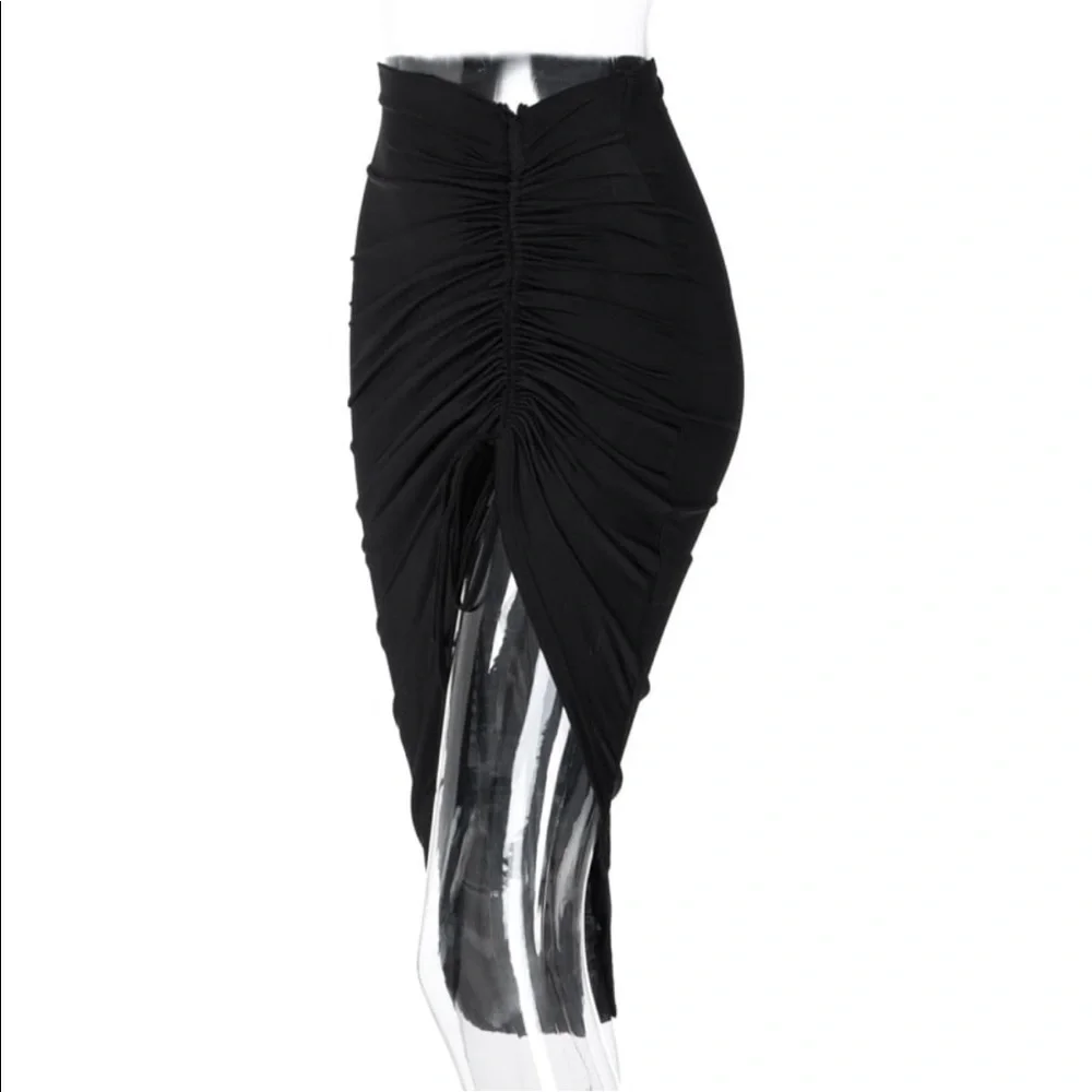 Asymmetrical Cinch Skirt - Picture 3 of 6